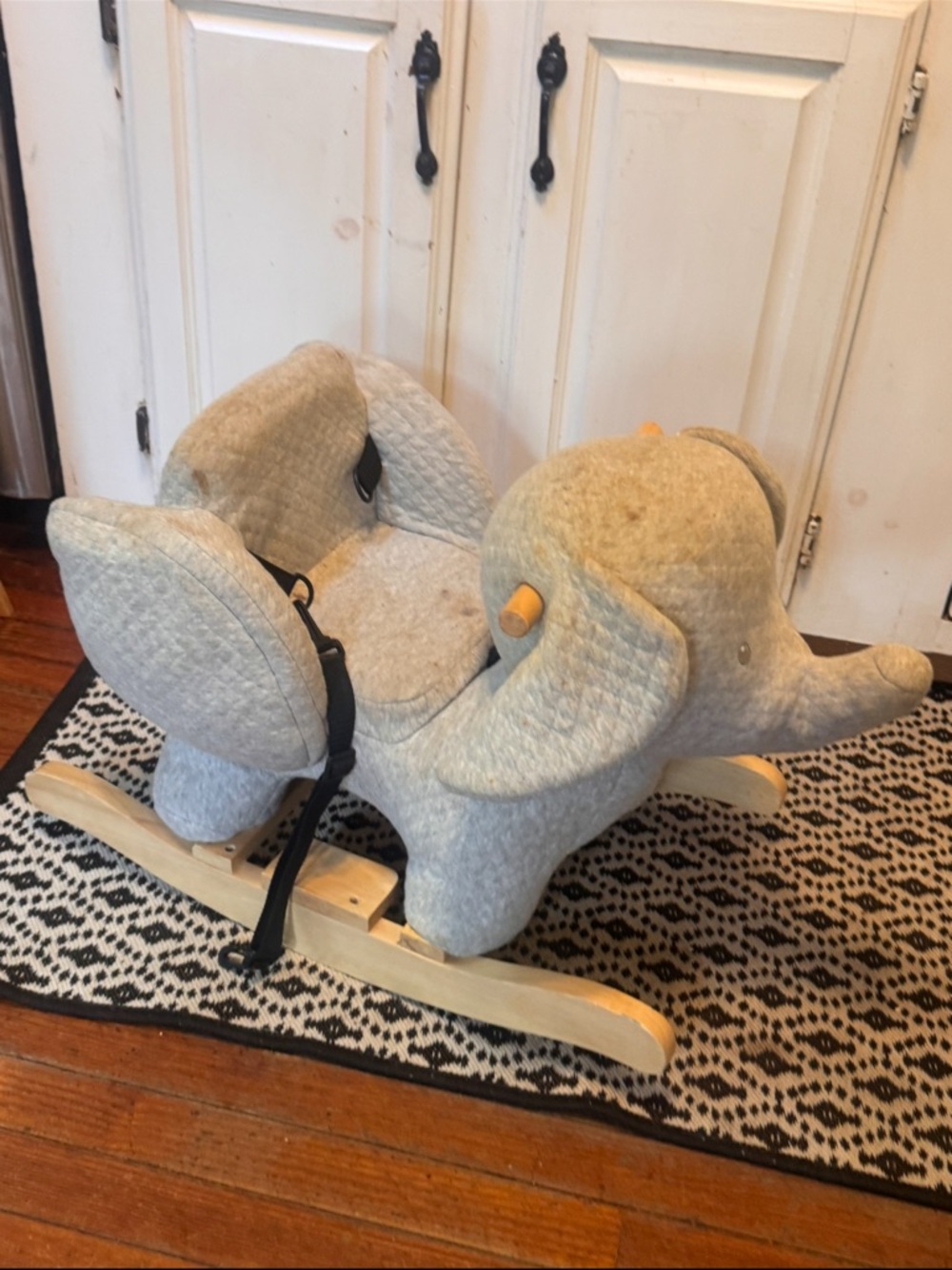 Nattou Tembo Elephant Rocking 64 x 34 x 46 cm Soft Plush Toy, Gray